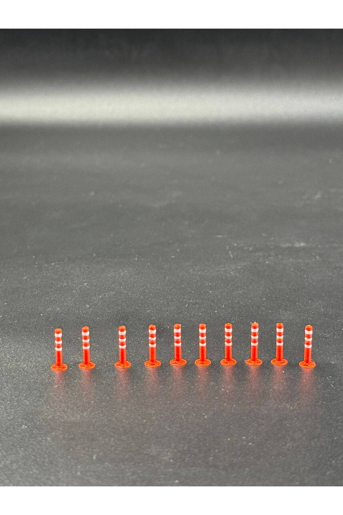 Purimio 1:64 Ölçek Garaj Aksesuarları Dubalar Turuncu & Beyaz (10 ADET)