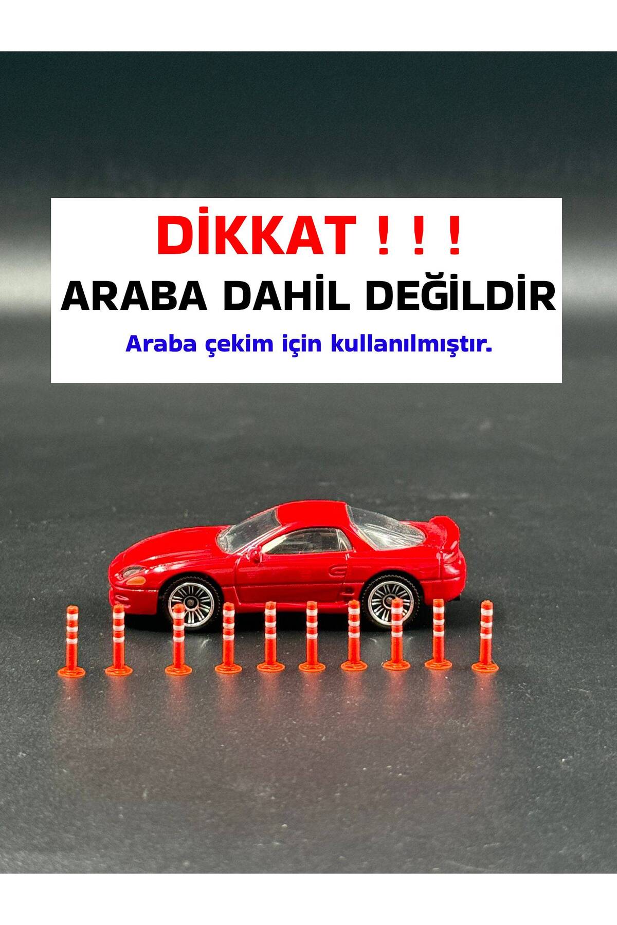 Purimio 1:64 Ölçek Garaj Aksesuarları Dubalar Turuncu & Beyaz (10 ADET)
